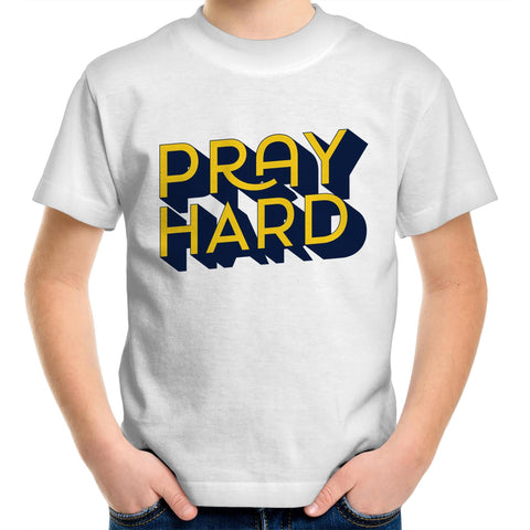 Chirstian-Kids T-Shirt-Pray Hard-Studio Salt & Light