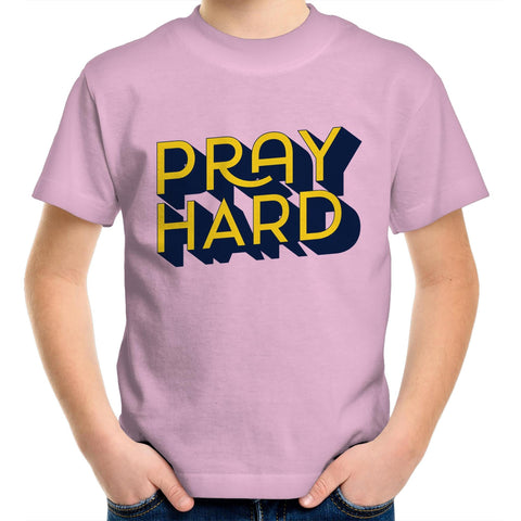 Chirstian-Kids T-Shirt-Pray Hard-Studio Salt & Light