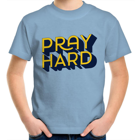 Chirstian-Kids T-Shirt-Pray Hard-Studio Salt & Light