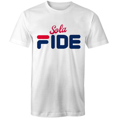 Chirstian-Men's T-Shirt-Sola Fide (FILA Parody)-Studio Salt & Light