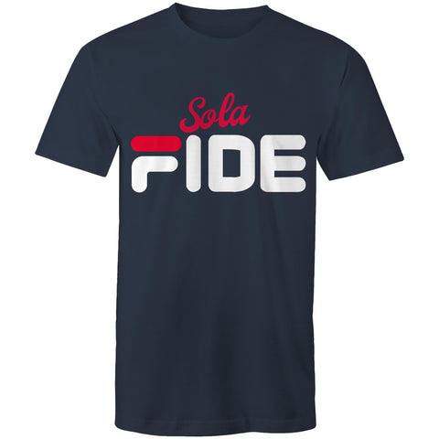 Chirstian-Men's T-Shirt-Sola Fide (FILA Parody)-Studio Salt & Light