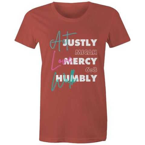 Chirstian-Women's T-Shirt-Act Justly Love Mercy Walk Humbly-Studio Salt & Light