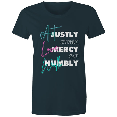 Chirstian-Women's T-Shirt-Act Justly Love Mercy Walk Humbly-Studio Salt & Light