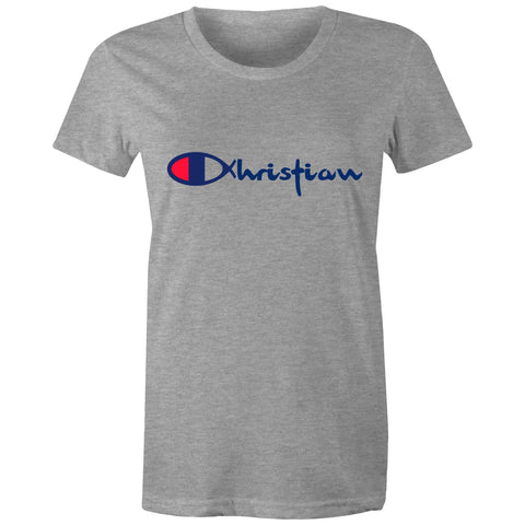 Chirstian-Women's T-Shirt-Christian (Champion Parody)-Studio Salt & Light