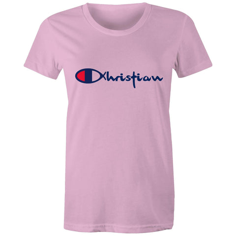 Chirstian-Women's T-Shirt-Christian (Champion Parody)-Studio Salt & Light