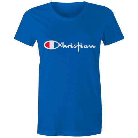 Chirstian-Women's T-Shirt-Christian (Champion Parody)-Studio Salt & Light