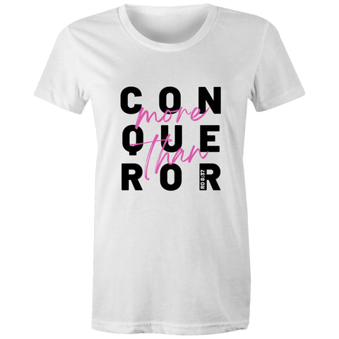 Chirstian-Women's T-Shirt-More Than Conquerors-Studio Salt & Light