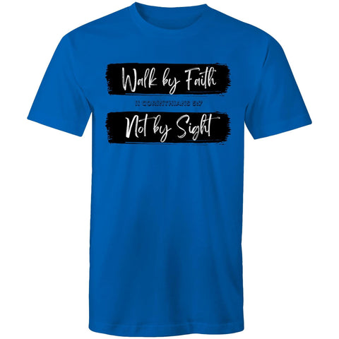 Chirstian-Men's T-Shirt-Walk By Faith Not By Sight-Studio Salt & Light