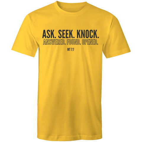 Chirstian-Men's T-Shirt-Ask Seek Knock-Studio Salt & Light