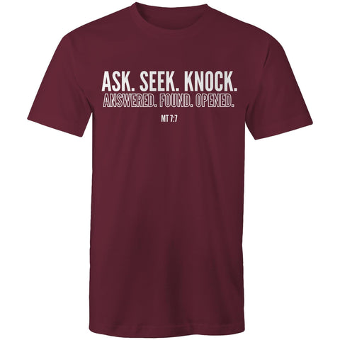 Chirstian-Men's T-Shirt-Ask Seek Knock-Studio Salt & Light