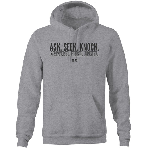 Chirstian-Unisex Hoodie-Ask Seek Knock-Studio Salt & Light