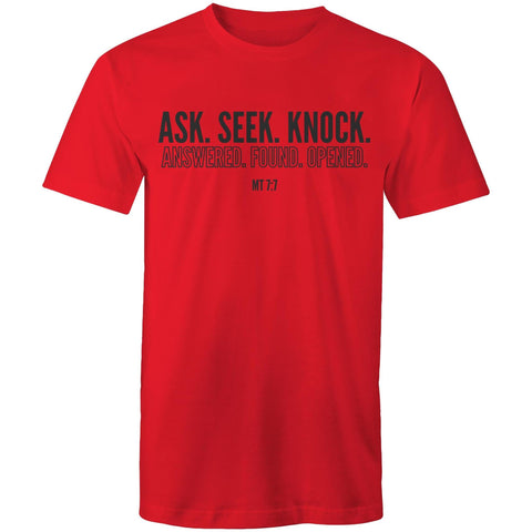 Chirstian-Men's T-Shirt-Ask Seek Knock-Studio Salt & Light