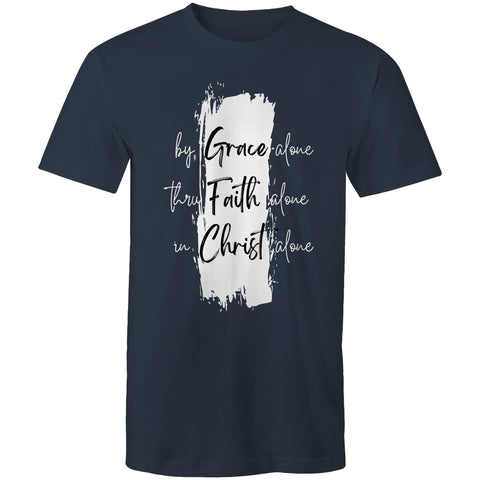 Chirstian-Men's T-Shirt-Grace Alone Faith Alone Christ Alone-Studio Salt & Light