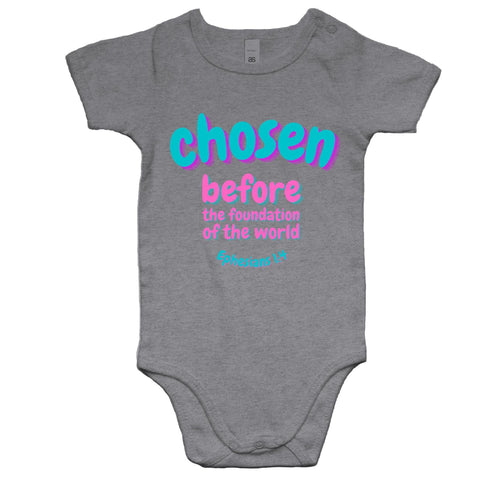 Chirstian-Infant Onesie-Chosen Before The Foundation of The World-Studio Salt & Light