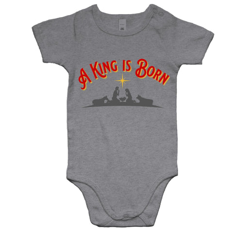 Chirstian-Infant Onesie-A King Is Born-Studio Salt & Light