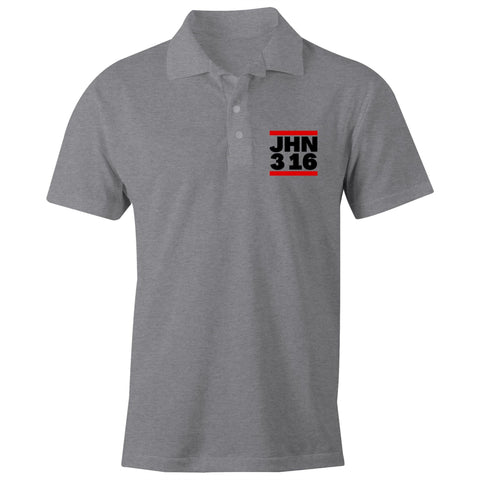 Chirstian-Men's Polo Shirt-John 3:16 (DMC Parody)-Studio Salt & Light