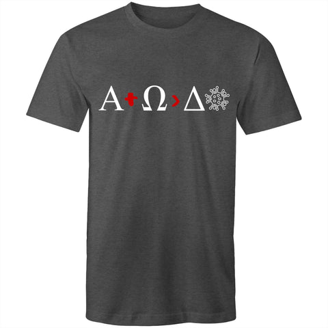 Chirstian-Men's T-Shirt-Alpha And Omega Is Greater Than Delta-Studio Salt & Light