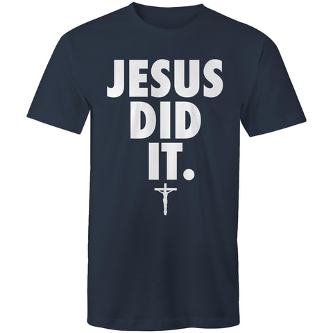 Chirstian-Men's T-Shirt-Jesus Did It (Nike Parody)-Studio Salt & Light