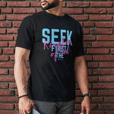 Chirstian-Men's T-Shirt-Seek First The Kingdom of God-Studio Salt & Light