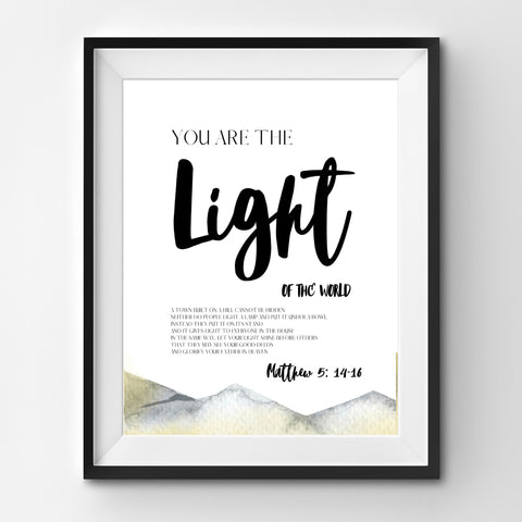 Chirstian-Wall Art Poster-Salt and Light (Mt 5:13-16)-Studio Salt & Light