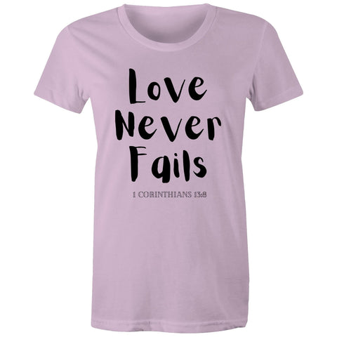 Chirstian-Women's T-Shirt-Love Never Fails-Studio Salt & Light