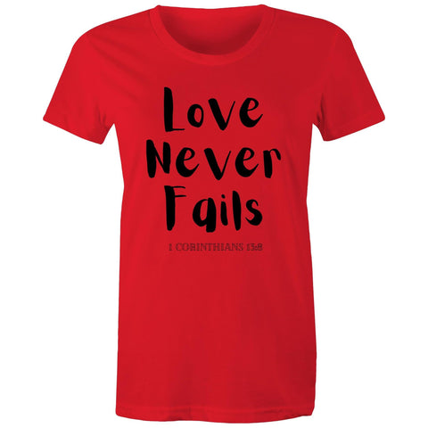 Chirstian-Women's T-Shirt-Love Never Fails-Studio Salt & Light