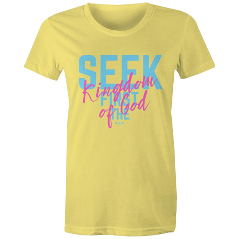 Chirstian-Women's T-Shirt-Seek First The Kingdom of God-Studio Salt & Light